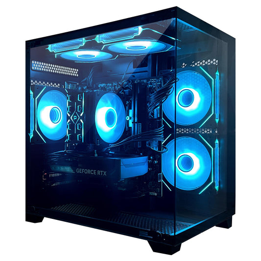 AOACE Gaming PC Desktop INTEL Core i5 14400F, NVIDIA RTX 5050 8G DLSS 4, 32GB DDR4 RAM 3200MHz,1TB NVMe PCIe4.0, Wi-Fi6E, Game Design Office console,Sea View Room