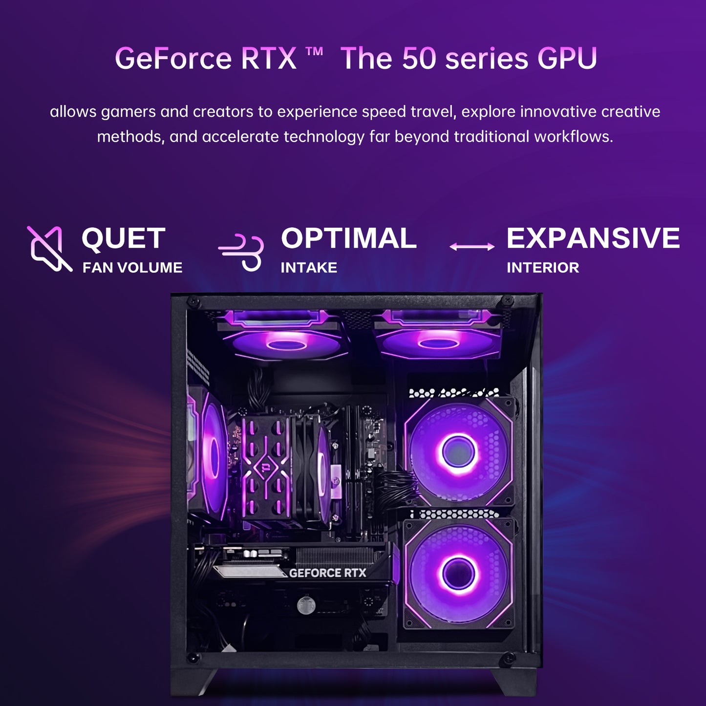 AOACE Gaming PC Desktop AMD Ryzen 7 5700X,RTX 5060 8G 32GB RAM and 1TB NVMe M.2 SSD, WiFi6E, ARGB Fan, Game Design Office console,Sea View Room Windows 11