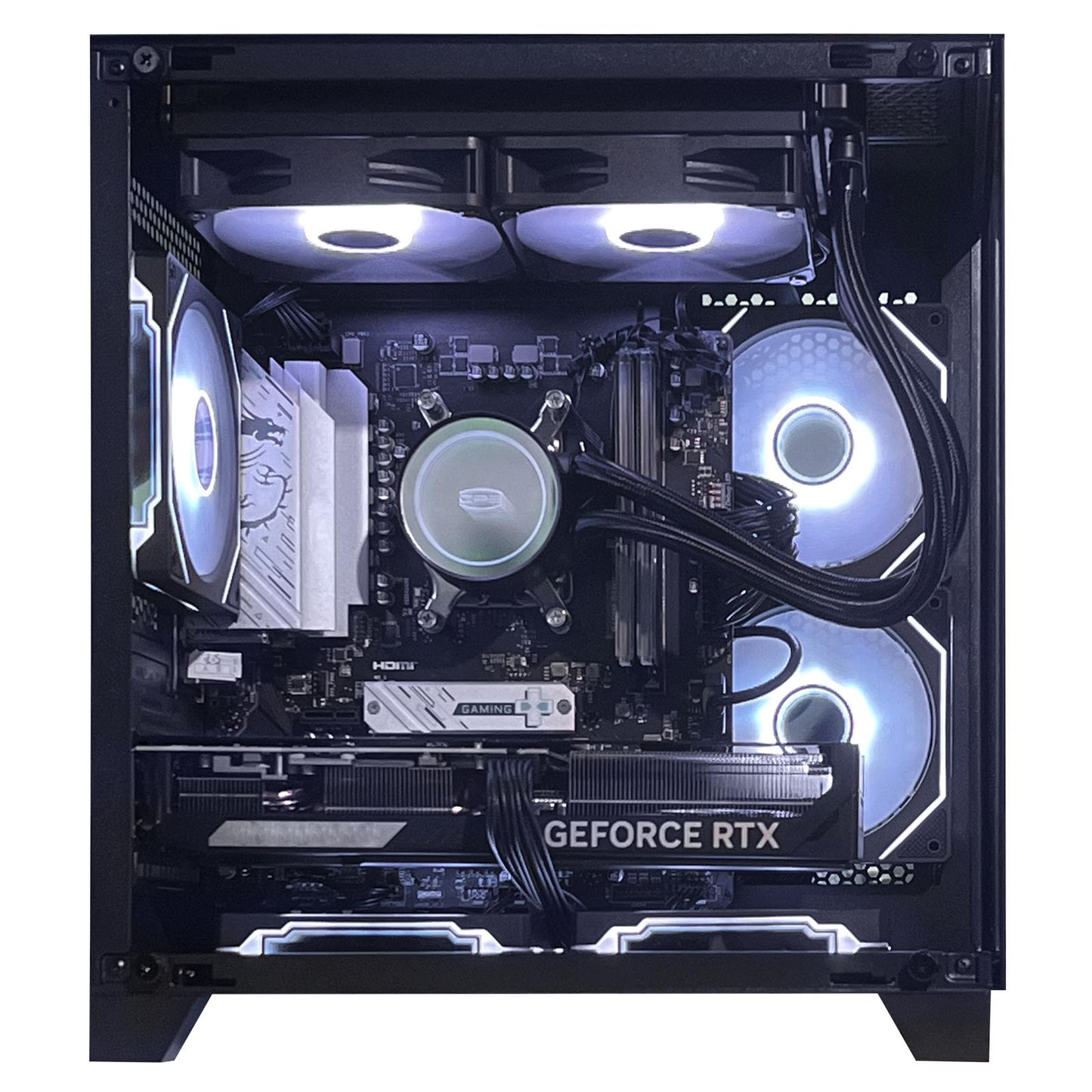 AOACE Gaming PC Desktop AMD Ryzen5 9600X, NVIDIA GeForce RTX 5070 12G DLSS 4, 32GB DDR5 RAM 6400MHz, 1TB NVMe PCIe4.0, Wi-Fi6E, Game Design Office console, Sea View Room