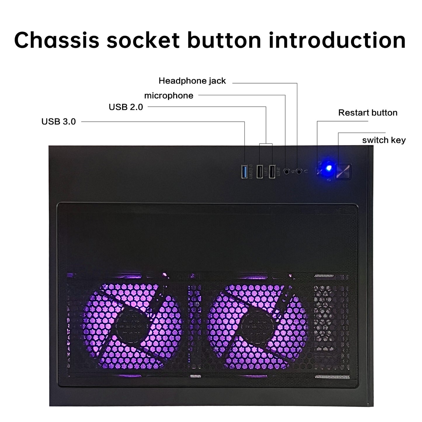 AOACE Gaming PC Desktop AMD Ryzen 7 5700X,RTX 5060 8G 32GB RAM and 1TB NVMe M.2 SSD, WiFi6E, ARGB Fan, Game Design Office console,Sea View Room Windows 11