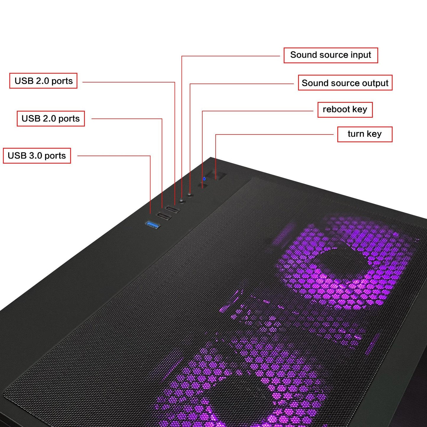 AOACE Gaming PC Desktop INTEL Core i5 14400F, NVIDIA RTX 4060 8G DLSS 3, 32GB DDR4 RAM 3200MHz,1TB NVMe PCIe4.0, Wi-Fi6E, Game Design Office console,Sea View Room