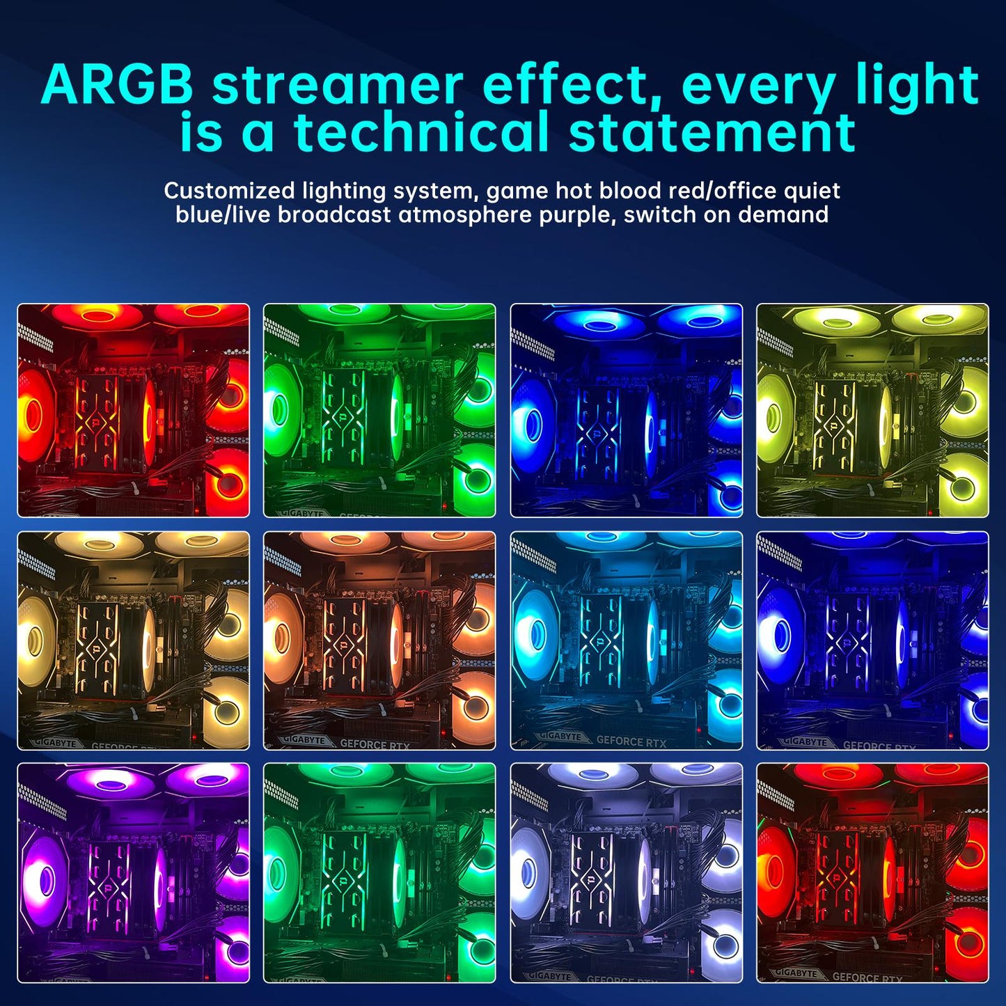 AOACE Gaming PC Desktop INTEL Core i5 14400F, NVIDIA RTX 5060Ti 8G DLSS 4 , 32GB DDR5 RAM 6400MHz,1TB NVMe PCIe4.0, Wi-Fi6E, Game Design Office console,Sea View Room