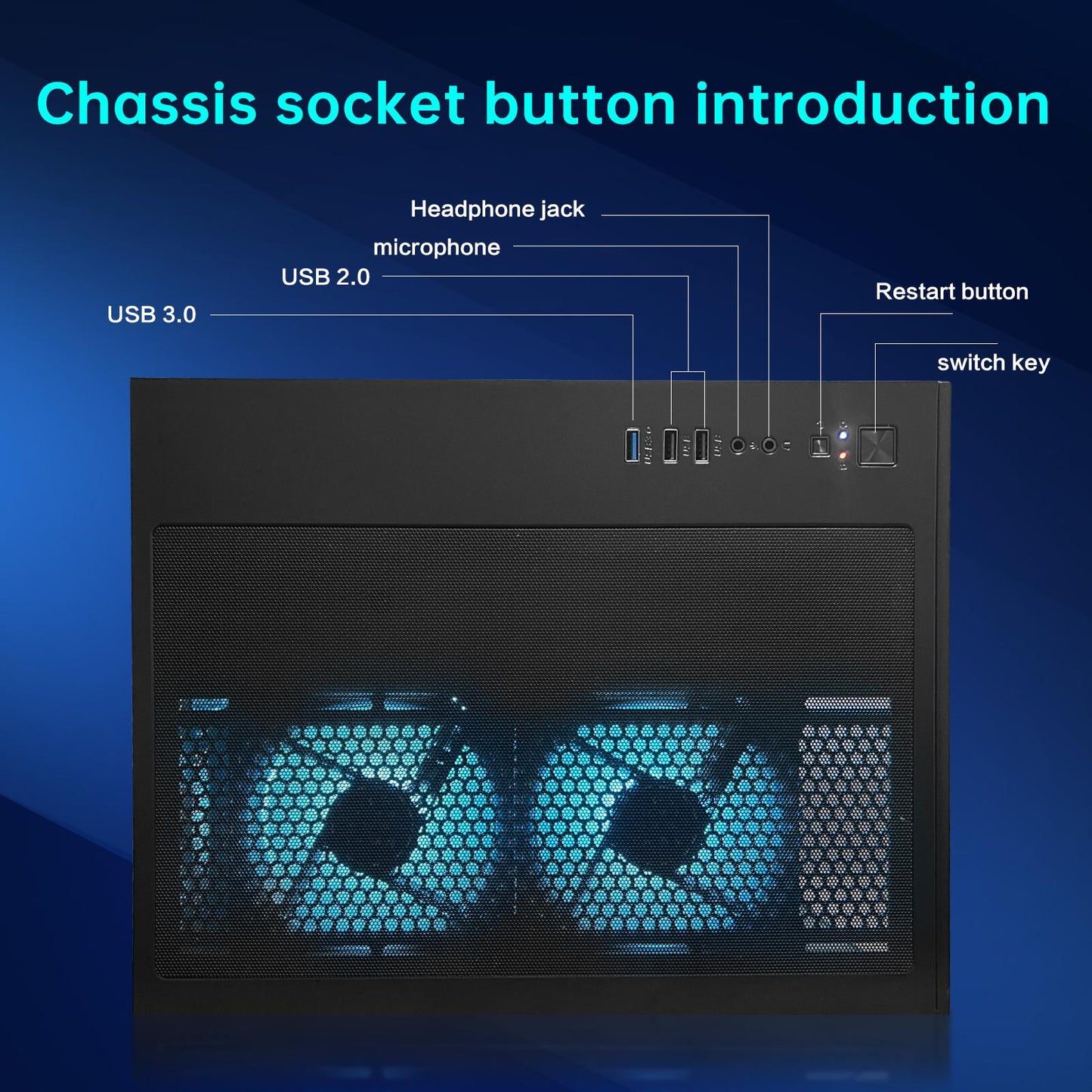 AOACE Gaming PC Desktop INTEL Core i5 14400F, NVIDIA RTX 5050 8G DLSS 4, 32GB DDR4 RAM 3200MHz,1TB NVMe PCIe4.0, Wi-Fi6E, Game Design Office console,Sea View Room